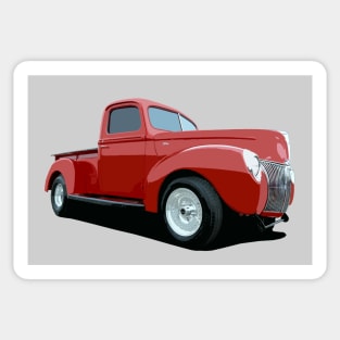 1940 Ford Dragster - stylized color Sticker